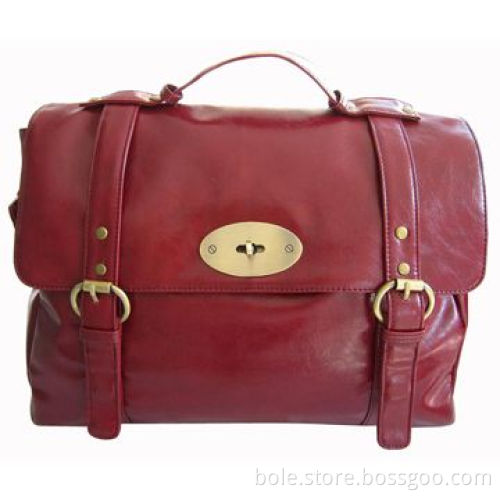 Various Colors/Sizes PU Handbags with Short Handle, Long Shoulder Strap and Metal Clip for Closure